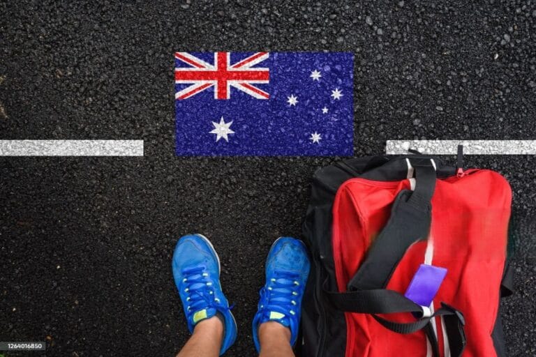 flag of Australia and border - Best Study Abroad Consultants in India aus_road