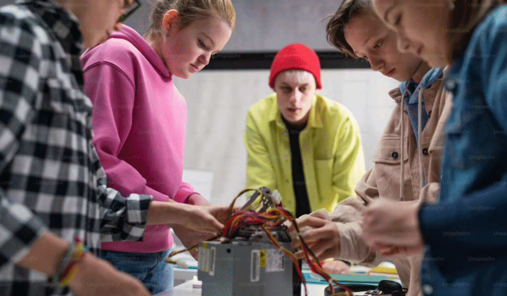 Student Working Circuit